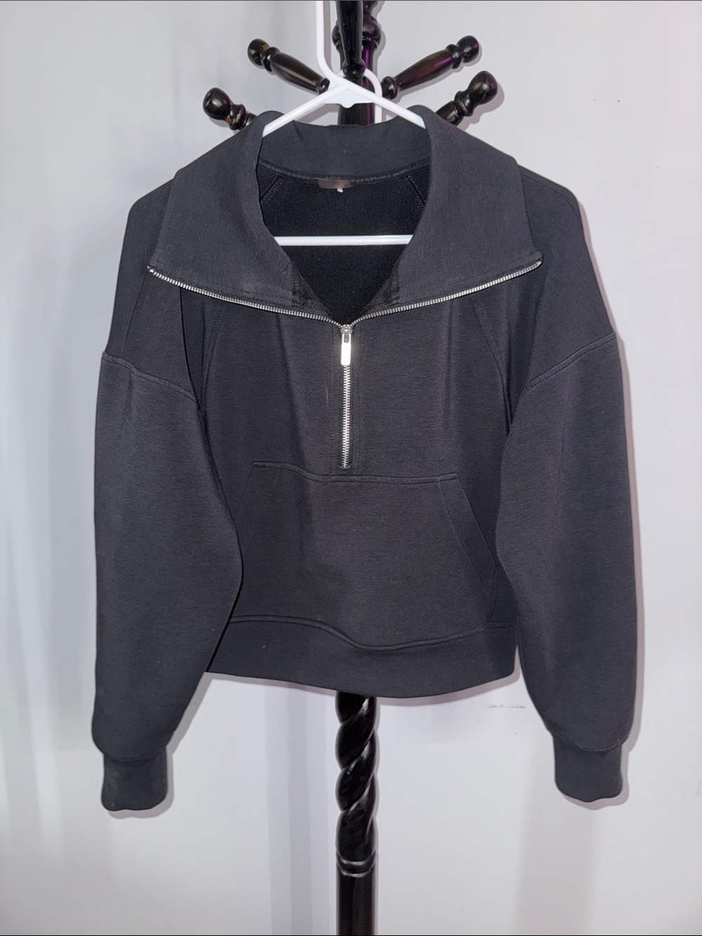 Calia Black Half-Zip Pullover Sweatshirt